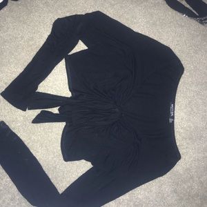 Nasty gal long sleeve tie shirt